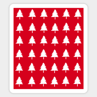 Christmas trees red regular pattern Sticker
